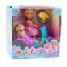 Ankiki Mini Doll on a Three-Wheeled Scooter Dog Set