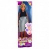 Anlily Pregnant Doll in Black and White Striped Dress Baby