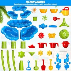 WOOPIE Stolik Wodny i Piaskowy Piaskownica z Ośmiornicą Akcesoria