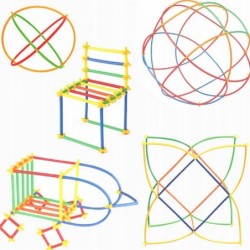 WOOPIE Klocki Konstrukcyjne Kolorowe Słomki 1200 el.