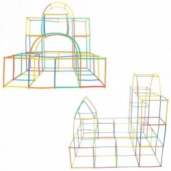 WOOPIE Klocki Konstrukcyjne Kolorowe Słomki 1200 el.