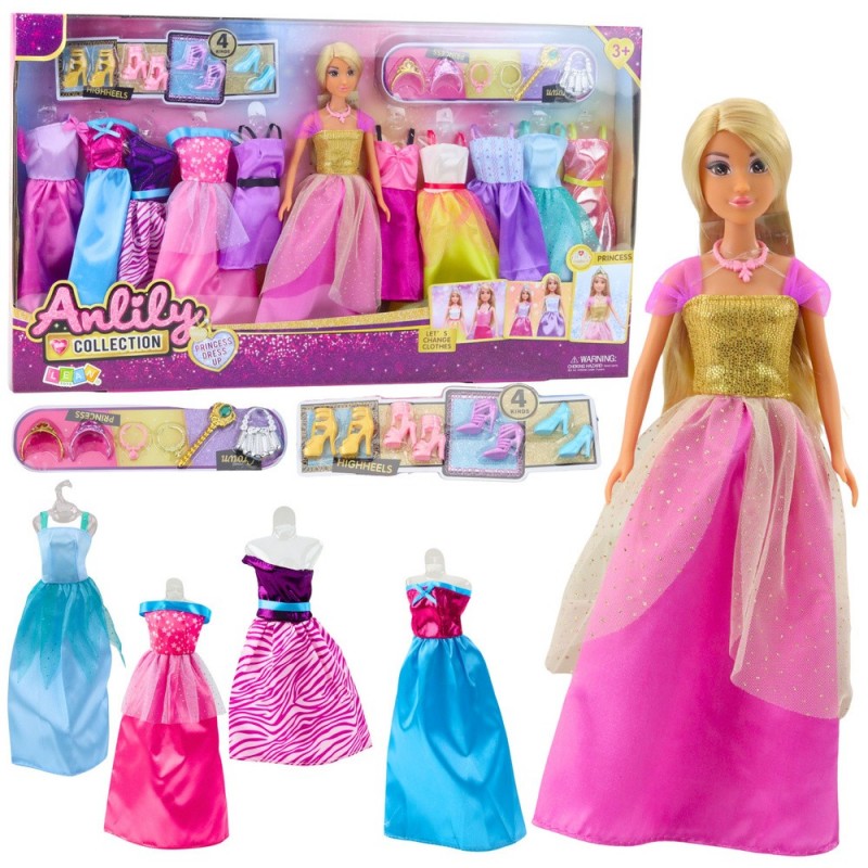 Large Fashion Set Anlily Collection Doll Dresses Accessories 24pcs.