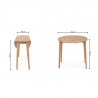 Drop leaf table BIRKA D90xH75cm, oak