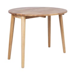Drop leaf table BIRKA D90xH75cm, oak
