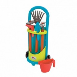 ECOIFFIER Little Gardener's Trolley with Tools Rake Hoe Spatula 7 pcs.