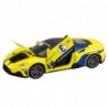 Metal Sports Car Lights Sounds Drive Yellow 1:22