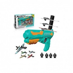 WOOPIE Pistol Aircraft Launcher Automatic + 4 Airplanes