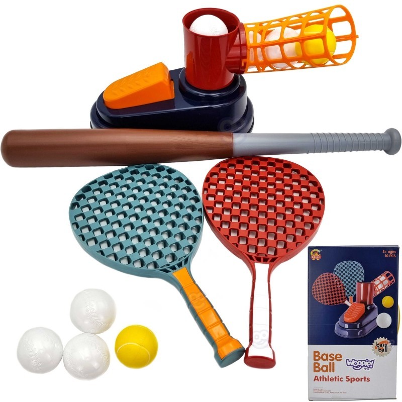 WOOPIE Baseball + Badminton Sports Set for Children + 4 balls