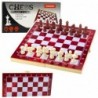 3-in-1 Wooden Game Set Chess Backgammon Checkers Foldable Board 30x30cm