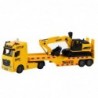 Truck Tow Truck Crawler Excavator Lights and Sounds Yellow Set