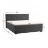Continental bed JEEP 160x200cm, grey