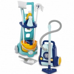 Ecoiffier Cleaning Trolley with Vacuum Cleaner Set + Accessories 10 pcs.