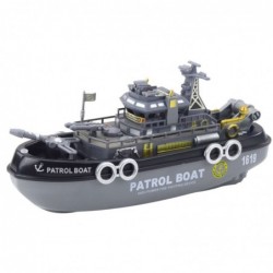 Patrol Boat Lights Sounds Water Spray Moving Elements