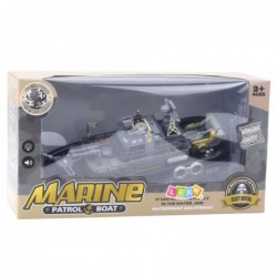 Patrol Boat Lights Sounds Water Spray Moving Elements