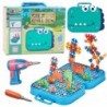 DIY Screwdriver Kit Suitcase Puzzle Dinosaurs Blocks Screwdriver 228 pcs.
