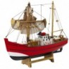 Collectible Decorative Model Fishing Boat Red 30x26cm