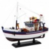 Collectible Decorative Model Fishing Boat Ship Equipped 37x34cm