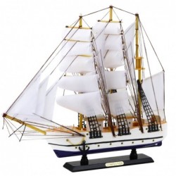 Collectible Decorative Model Sailing Ship Frigate White 49x43cm