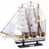 Collectible Decorative Model Sailing Ship Frigate White 49x43cm