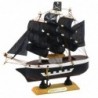 Collectible Model Decorative Pirate Sailing Ship Black 16x15cm