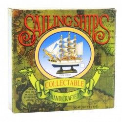 Collectible Model Decorative Pirate Sailing Ship Black 16x15cm