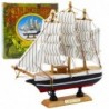Collectible Model Decorative Sailing Ship Black and White 21x21cm