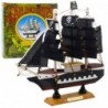 Collectible Model Decorative Pirate Sailing Ship Black 20x20cm