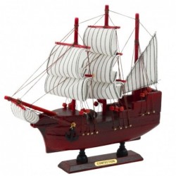 Collectible Decorative Model Sailing Ship Red 24x23cm