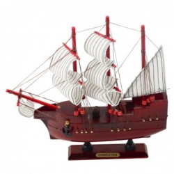 Collectible Decorative Model Sailing Ship Red 24x23cm