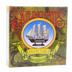 Collectible Model Decorative Three-masted Sailing Ship White 24x23cm