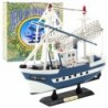 Collectible Model Ship Fishing Boat Flying Lady Blue 24x23cm
