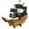 Collectible Model Decorative Pirate Sailing Ship Black 33x29cm