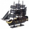Collectible Model Decorative Sailing Ship Black Pearl 40x35cm