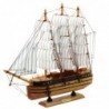 Collectible Model Decorative Three-masted Sailing Ship White 39x36cm