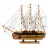 Collectible Model Decorative Three-masted Sailing Ship White 39x36cm
