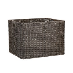 Korv BASILE 42,5x34xH30cm, tumepruun