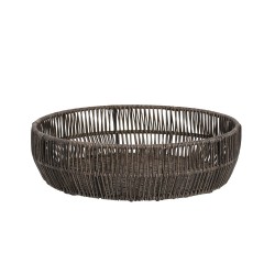 Basket BASILE D33 29xH8,5cm, dark