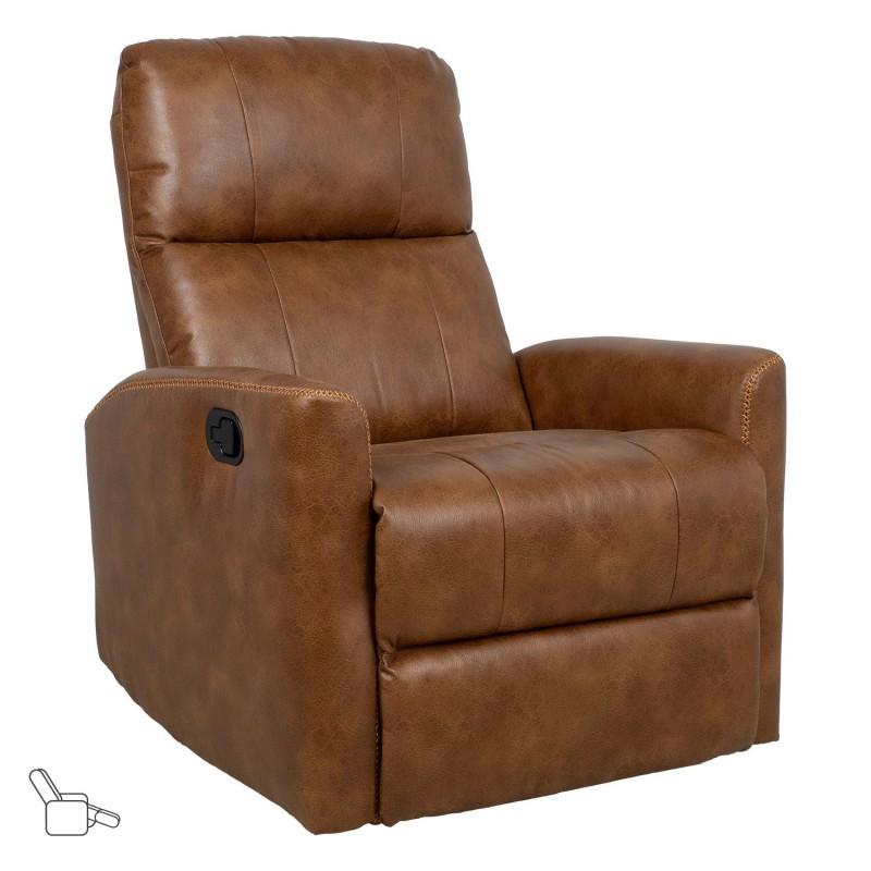 Tugitool DIEGO kiikuv ja pöörlev manuaalne recliner 78x95xH103cm, konjakipruun