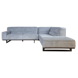 Corner sofa HASSO LC, silver grey