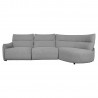 Corner sofa CANNES RC electric recliner, grey