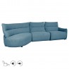 Corner sofa CANNES LC electric recliner, greyish blue