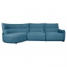 Corner sofa CANNES LC electric recliner, greyish blue