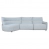 Corner sofa CANNES LC electric recliner, light grey