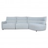 Corner sofa CANNES RC electric recliner, light grey