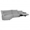 Corner sofa CANNES LC electric recliner, grey