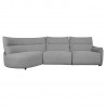 Corner sofa CANNES LC electric recliner, grey