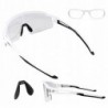 Photochromic cycling glasses with UV protection and corrective insert, Rockbros, white