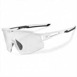 Photochromic cycling glasses with UV protection and corrective insert, Rockbros, white
