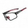 Rockbros 10135 UV400 photochromic cycling glasses, black and red