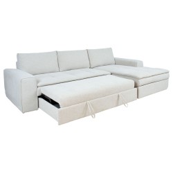 Corner sofa bed KAJA RC, beige